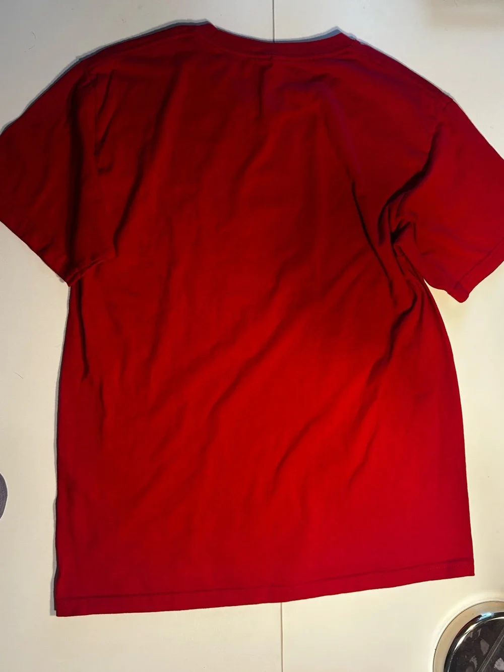 Stitches Red Los Angeles Angels Logo Short Sleeve Tee